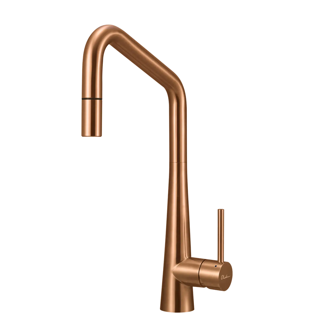 Essente 316 Stainless Steel Square Goose Neck Pull Out Mixer Oliveri