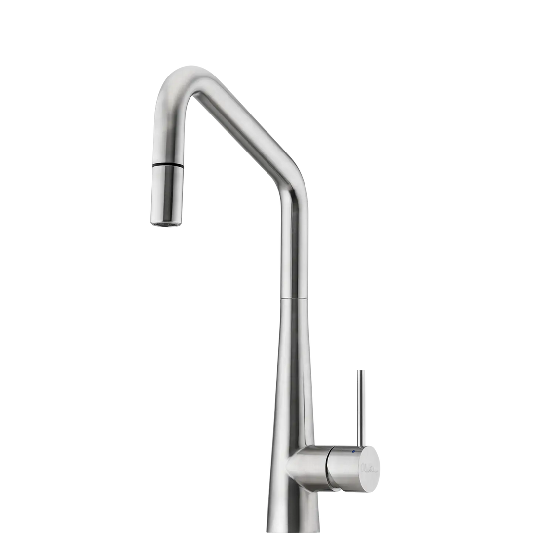 Essente 316 Stainless Steel Square Goose Neck Pull Out Mixer Oliveri