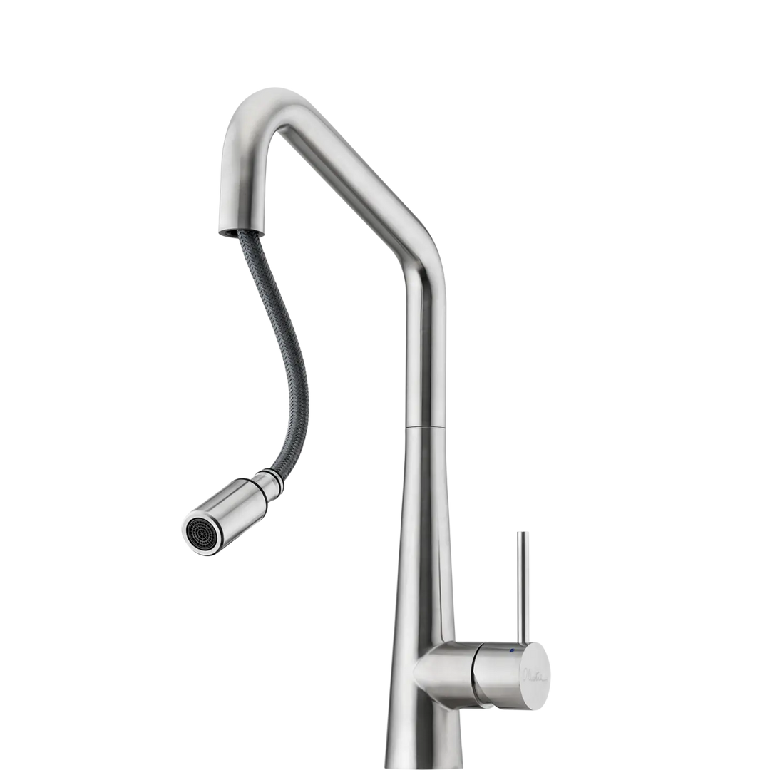Essente 316 Stainless Steel Square Goose Neck Pull Out Mixer Oliveri