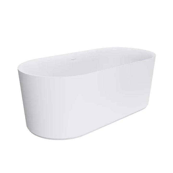 Empire Slim Freestanding Solid Surface Bath, Matte White - 1500 &amp; 1700mm Fienza