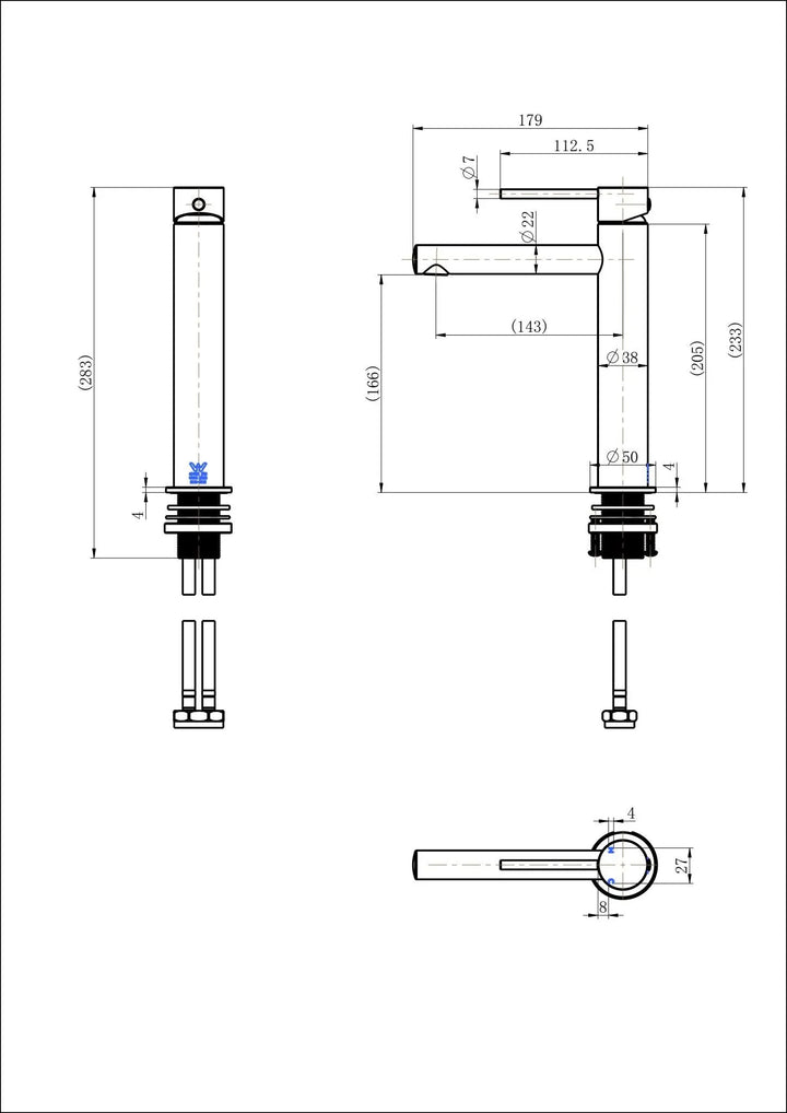 Nora Mid Rise Basin Mixer Modern National