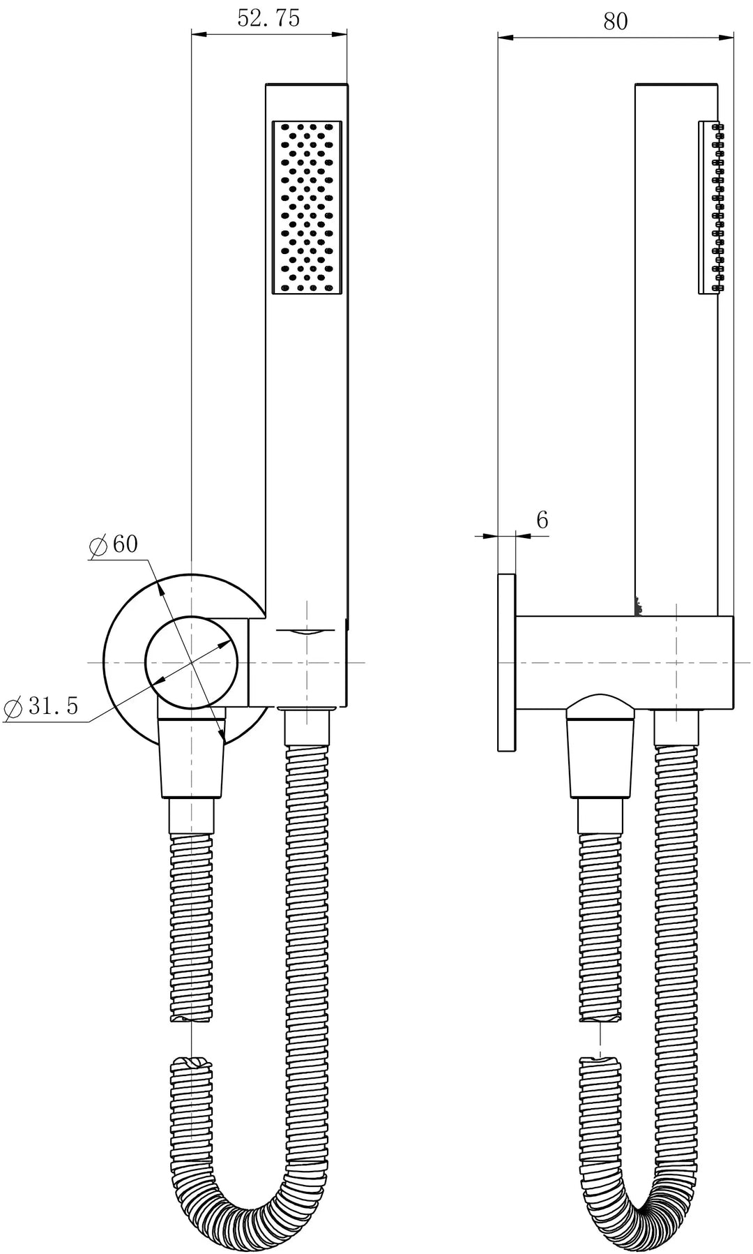 Nora Hand Shower Bracket Modern National