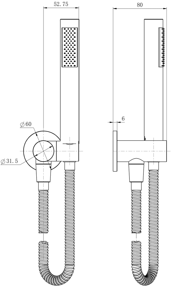 Nora Hand Shower Bracket Modern National