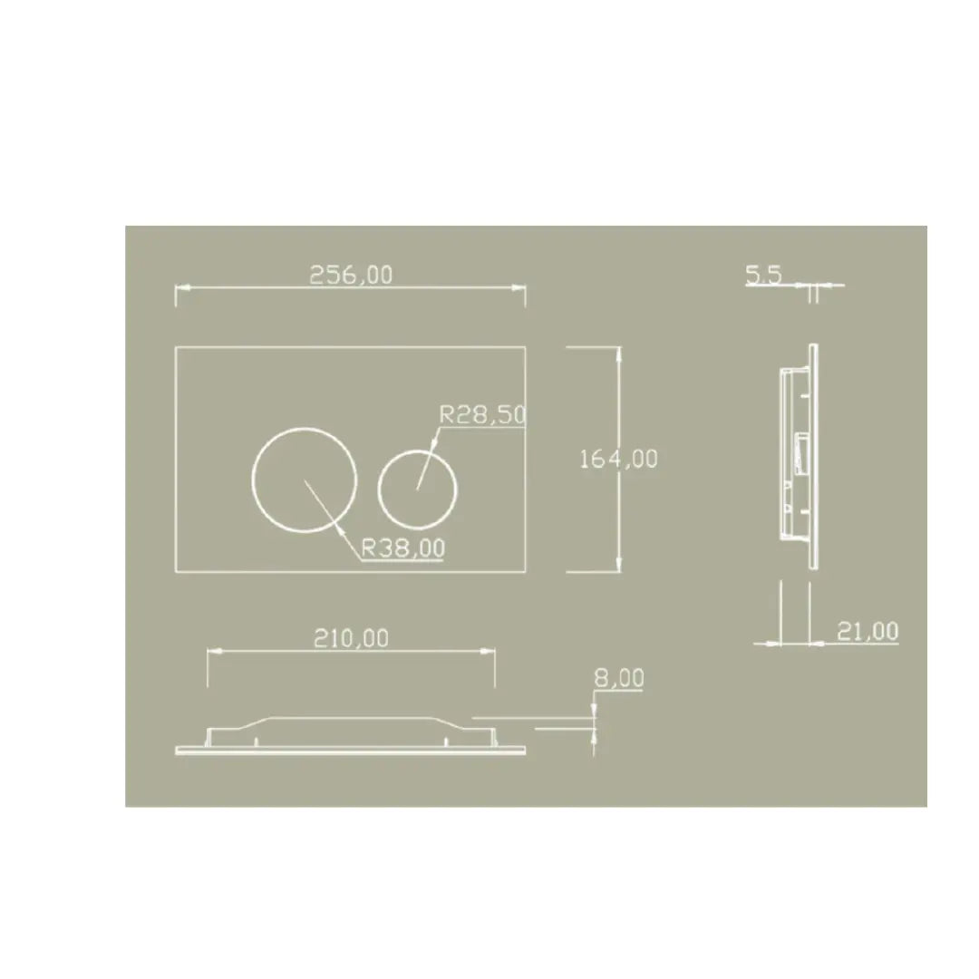 BelBagno ABS Round Flushplate - Various finishes Belbagno