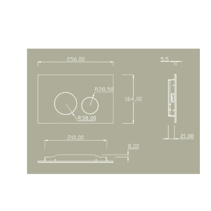 BelBagno ABS Round Flushplate - Various finishes Belbagno