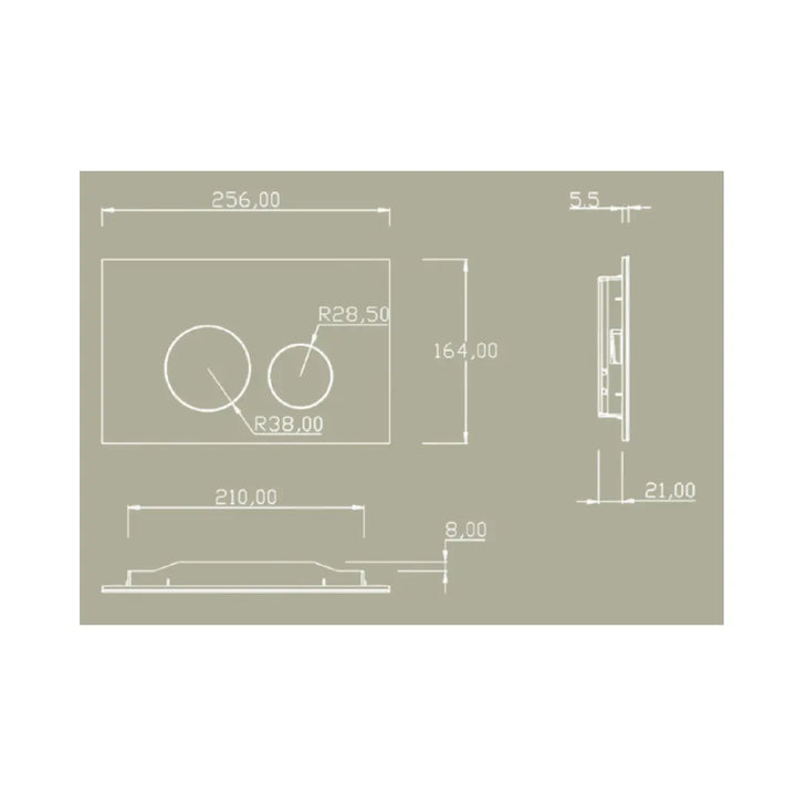 BelBagno Stainless Steel Round Flushplate - Various finishes Belbagno