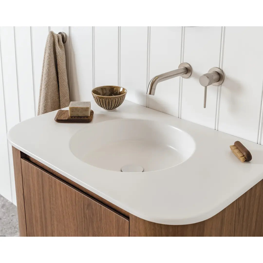 Thea Curved Vanity with matte ceramic top ADP