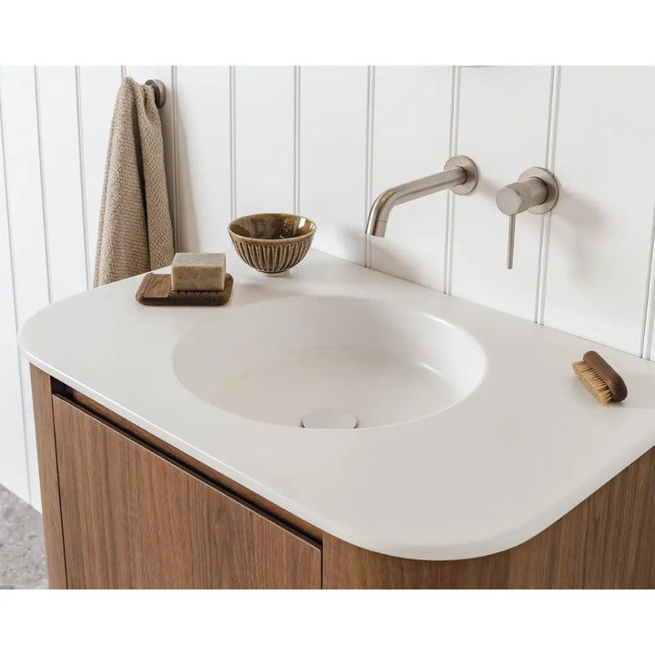 Thea Curved Vanity with matte ceramic top ADP