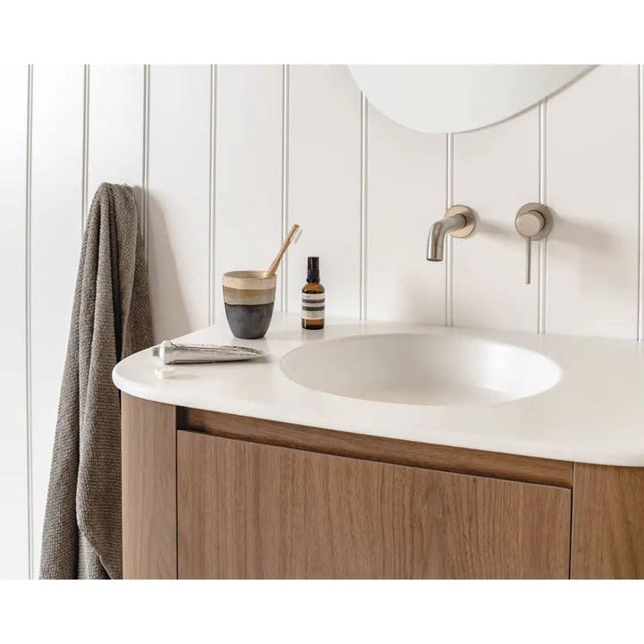 Thea Curved Vanity with matte ceramic top ADP