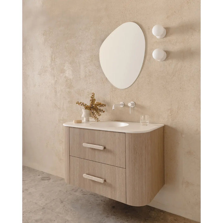 Thea Curved Vanity with matte ceramic top ADP