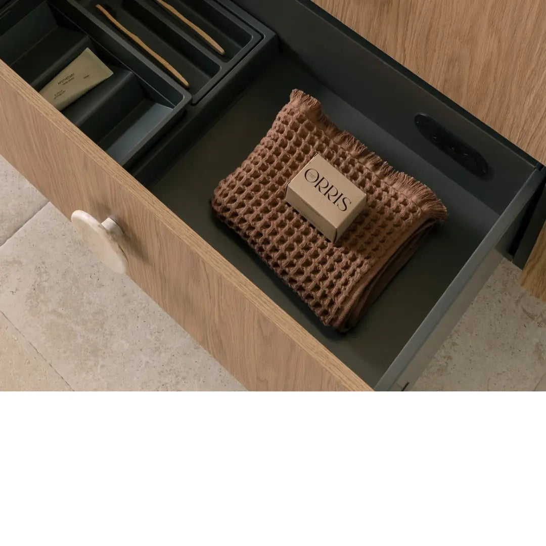 Thea Curved Vanity with matte ceramic top ADP