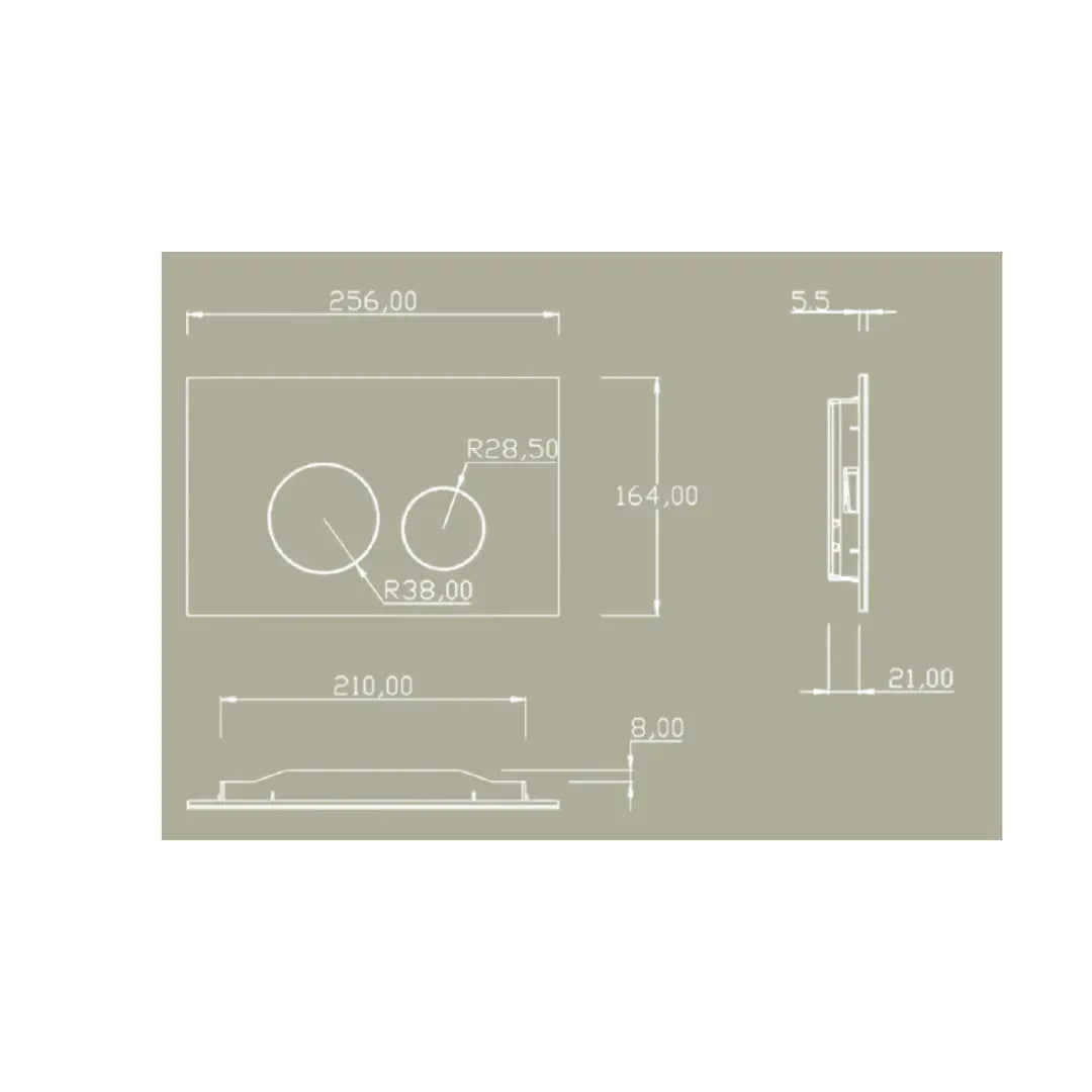 BelBagno Glass Round Flushplate - Various finishes Belbagno