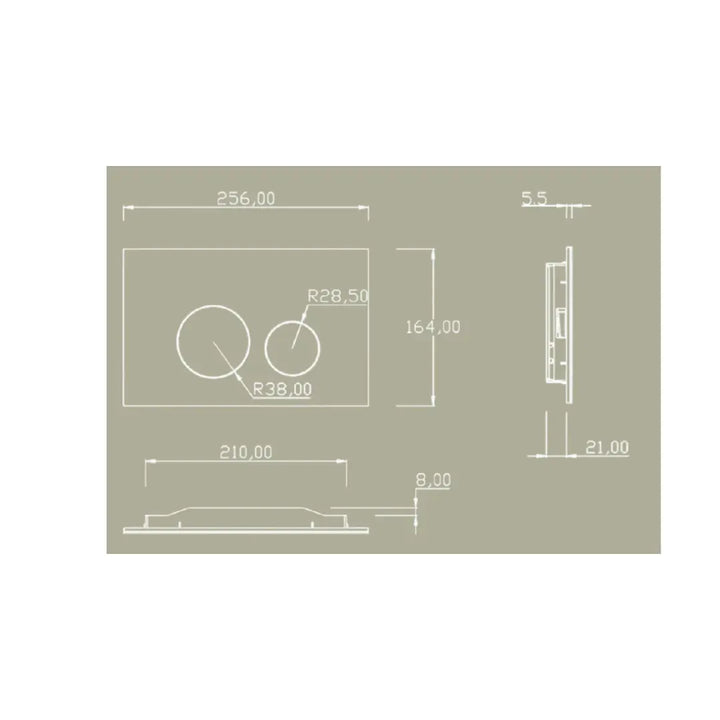 BelBagno Glass Round Flushplate - Various finishes Belbagno