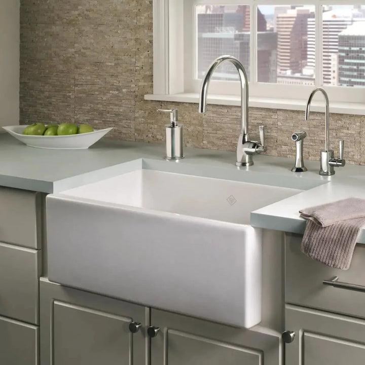 Shaws Shaker Single 800 Fireclay Sink with overflow Shaws Sinks