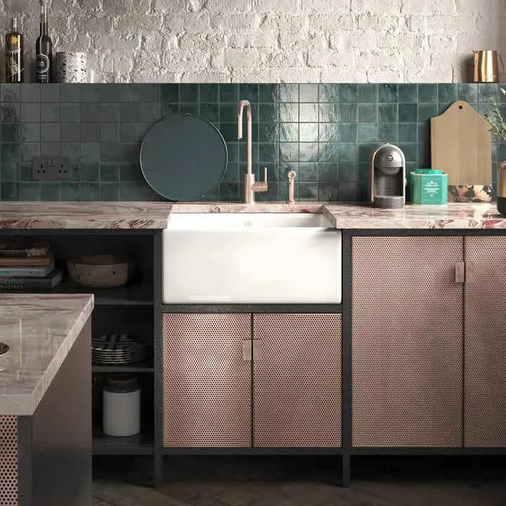 Shaws Shaker Single 600 Fireclay Sink with overflow Shaws Sinks