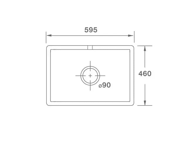 Shaws Shaker Single 600 Fireclay Sink with overflow Shaws Sinks