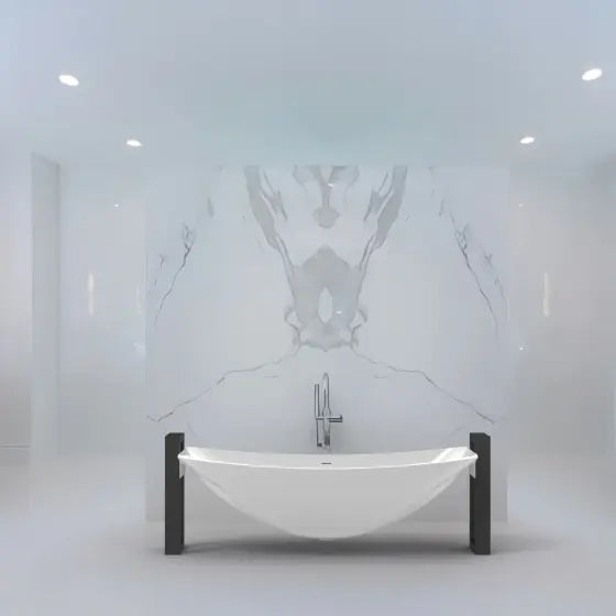 Alabaster Haven Mark II Hammock Bath with Steel Frame Support Solid Surface The Hammock Bath Company