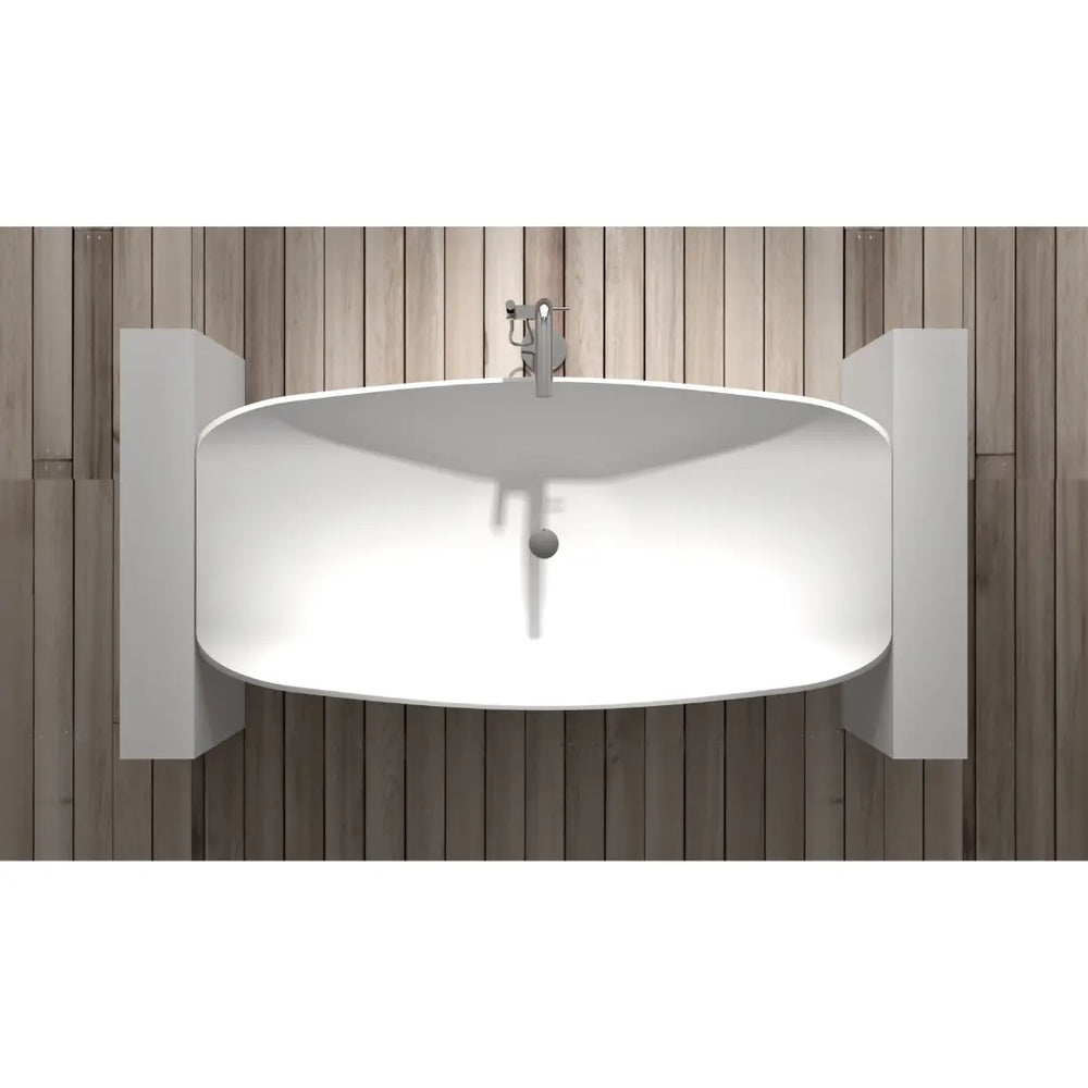 Flower Haven Mark II Hammock solid surface Bath with Steel Frame Support The Hammock Bath Company