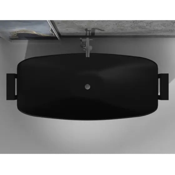 Ebony Haven Mark II Hammock solid surface Bath with Steel Frame Support The Hammock Bath Company