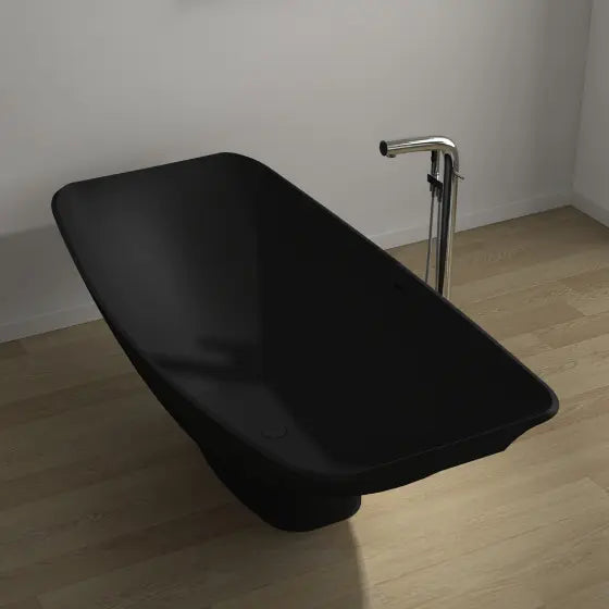 Ebony Mirage MARK II Freestanding solid surface Pedestal Hammock Bath The Hammock Bath Company