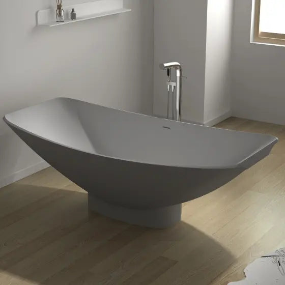 Dove Mirage MARK II Freestanding solid surface Pedestal Hammock Bath The Hammock Bath Company