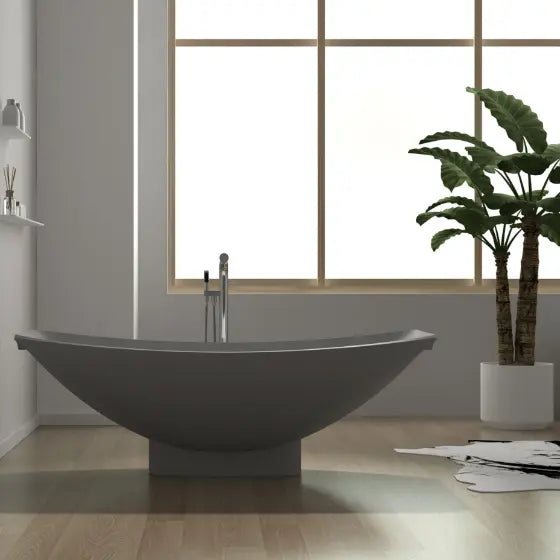 Dove Mirage MARK II Freestanding solid surface Pedestal Hammock Bath The Hammock Bath Company