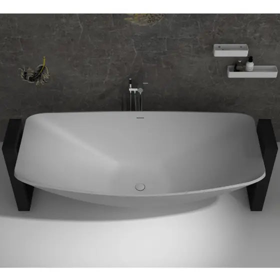 Dove Oasis Mark II Floating solid surface Wall Suspended Hammock Bath The Hammock Bath Company