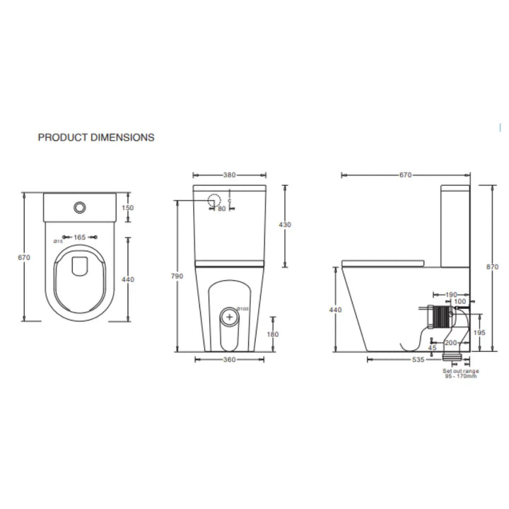 Venezia Closed Coupled Back To Wall Rimless Comfort Toilet Suite With Seat Johnson Suisse