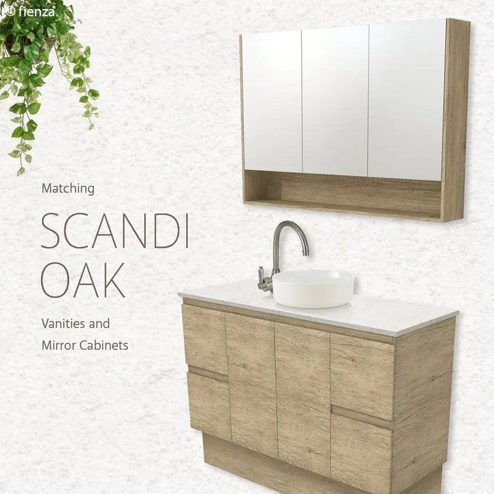 Edge Scandi Oak Tallboy - Wall Hung or Freestanding Fienza