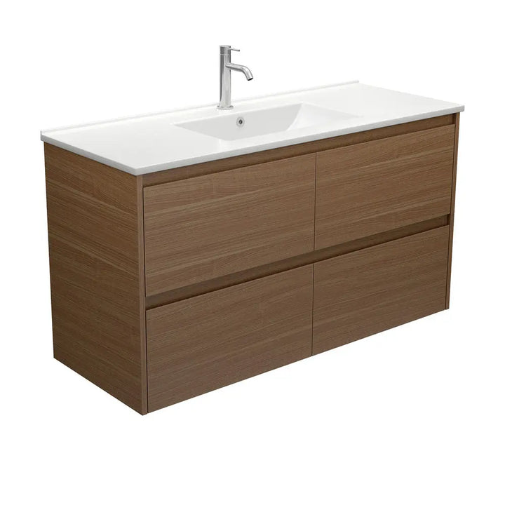 Dolce Amato Walnut Vanity - Wall Hung or Freestanding Fienza