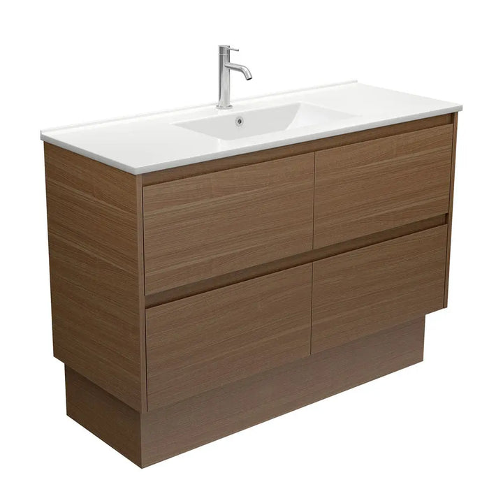 Dolce Amato Walnut Vanity - Wall Hung or Freestanding Fienza