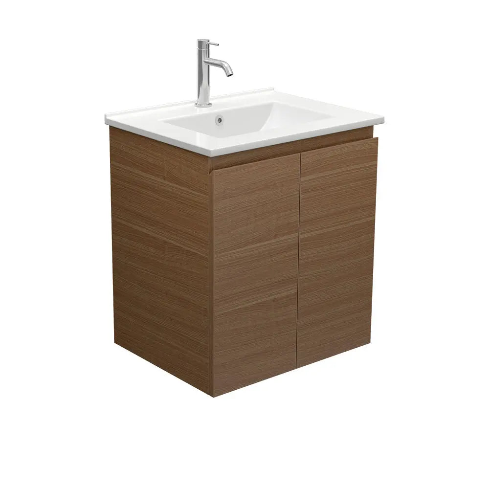 Dolce Edge Walnut Vanity - Wall Hung or Freestanding Fienza