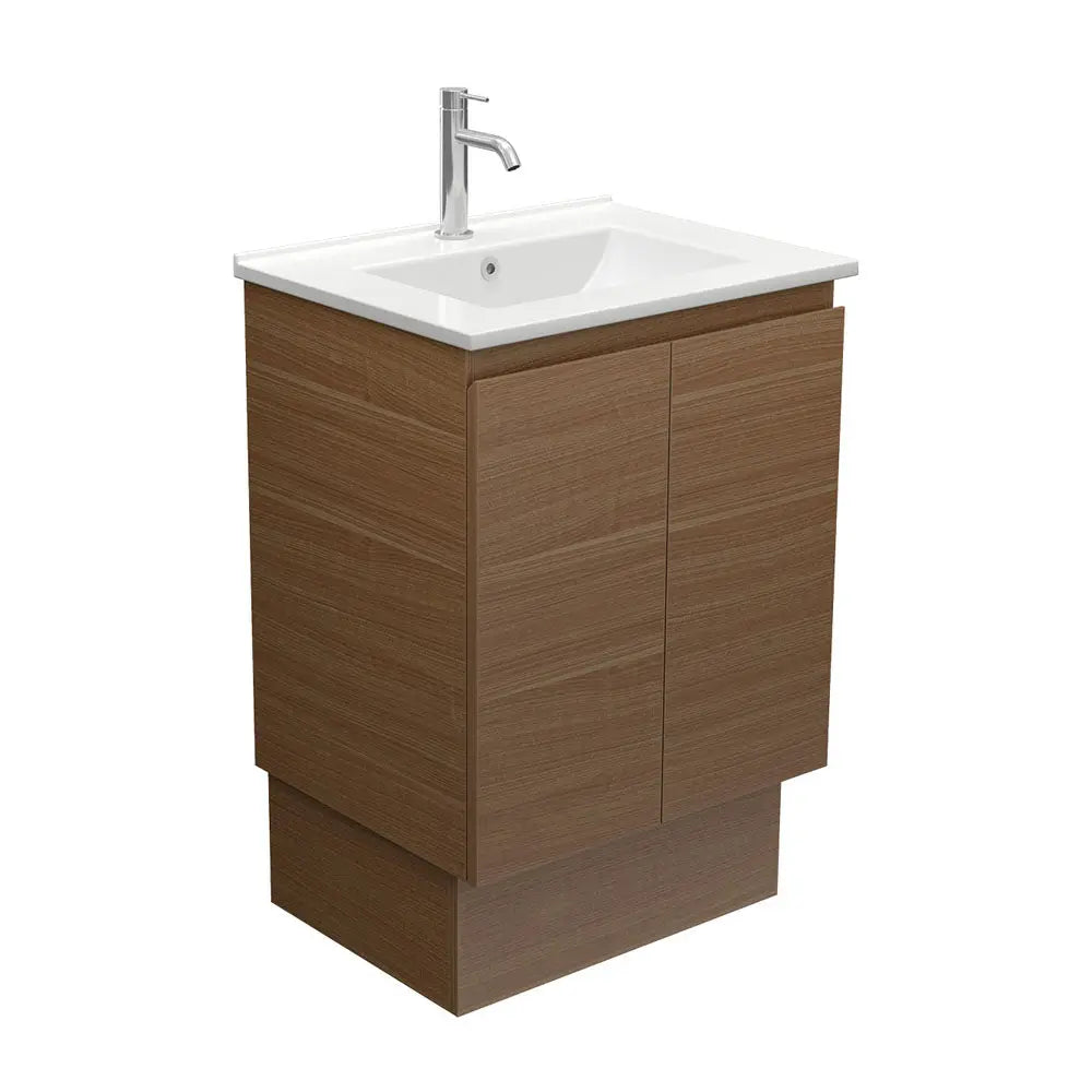 Dolce Edge Walnut Vanity - Wall Hung or Freestanding Fienza