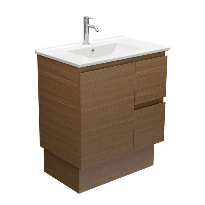 Dolce Edge Walnut Vanity - Wall Hung or Freestanding Fienza