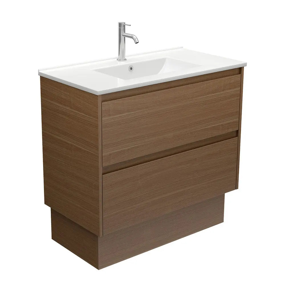 Dolce Amato Walnut Vanity - Wall Hung or Freestanding Fienza