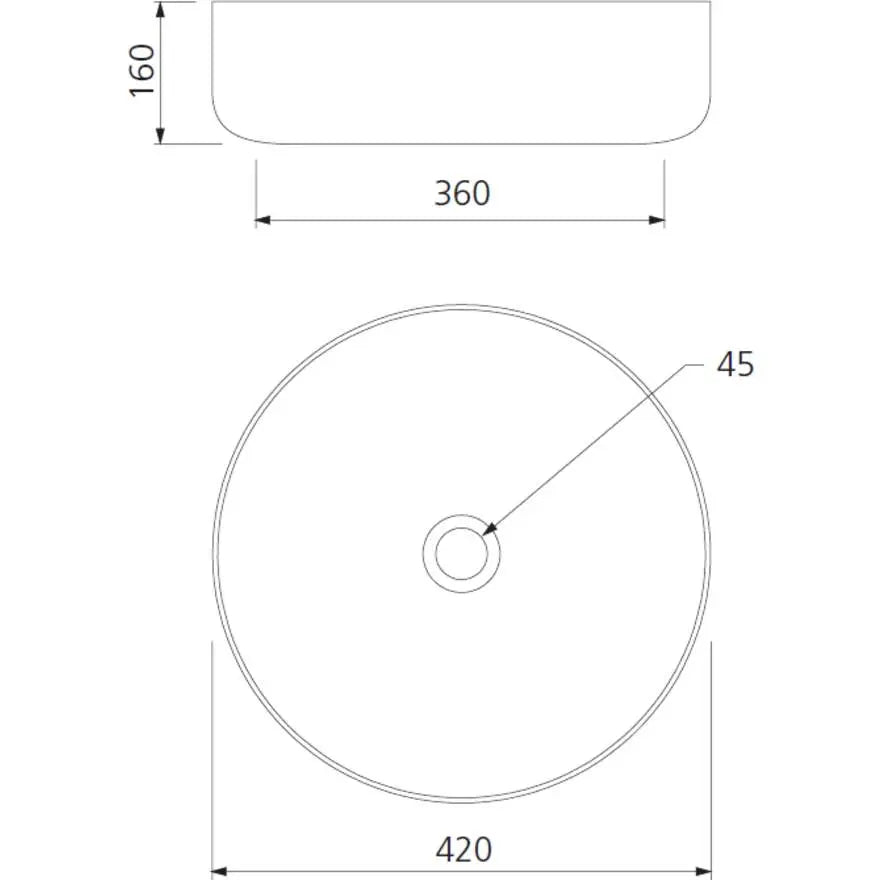 Terzofoco Red Clay Circular Counter Top Basin Oliveri
