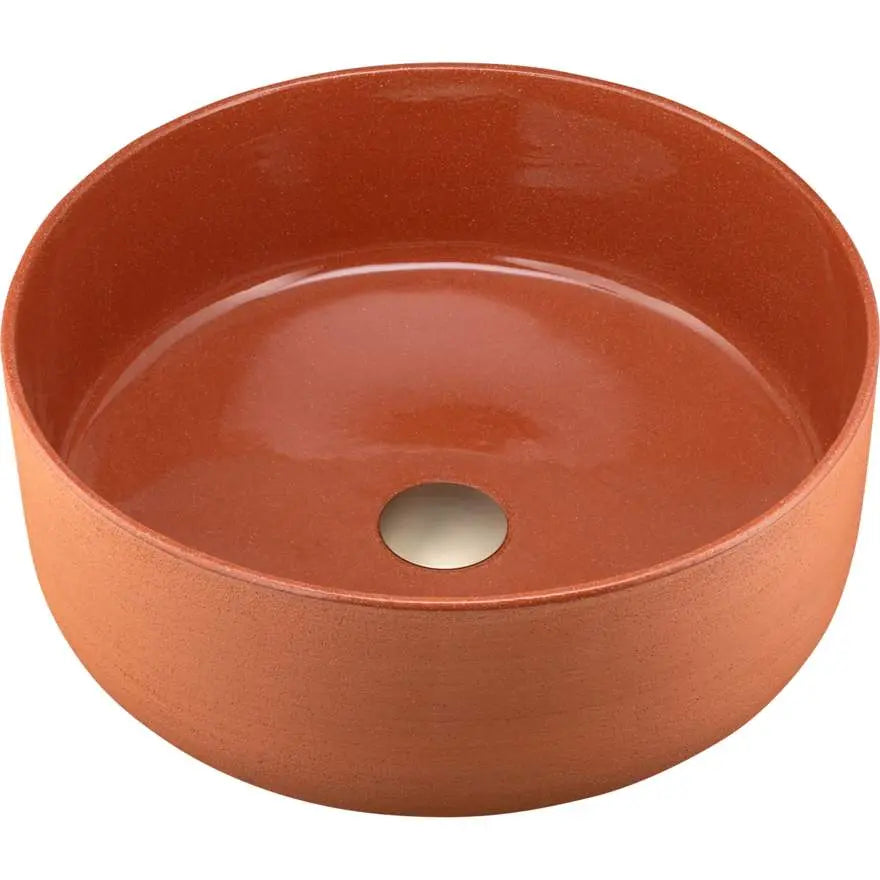 Terzofoco Red Clay Circular Counter Top Basin Oliveri
