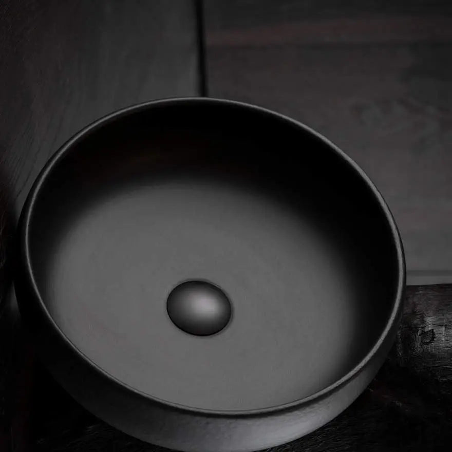 Terzofoco Matte Black Curved Counter Top Basin Oliveri