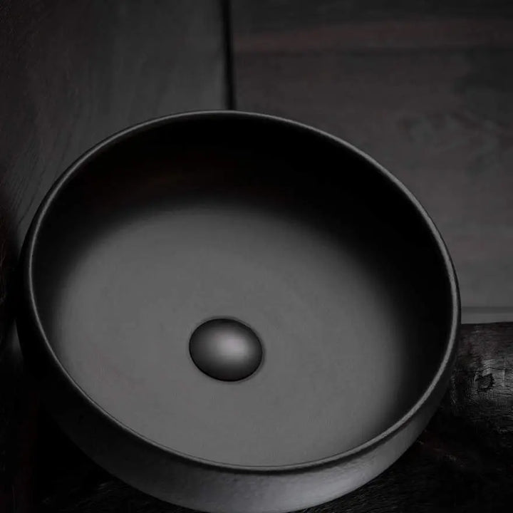 Terzofoco Matte Black Curved Counter Top Basin Oliveri