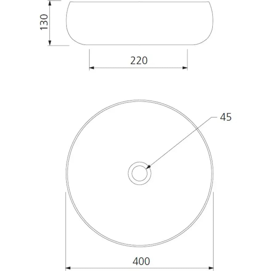 Terzofoco Light Earth and Matte Black Curved Counter Top Basin Oliveri
