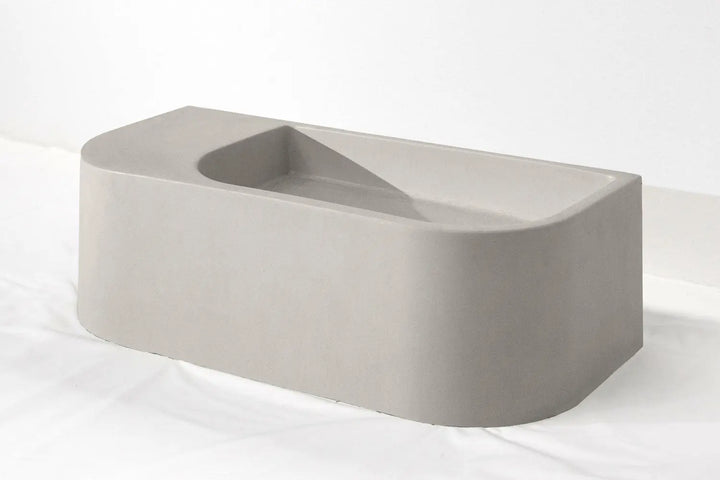 Flyta Concrete Wall Hung Basin - Left or Right Hand Basin Concrete Republic