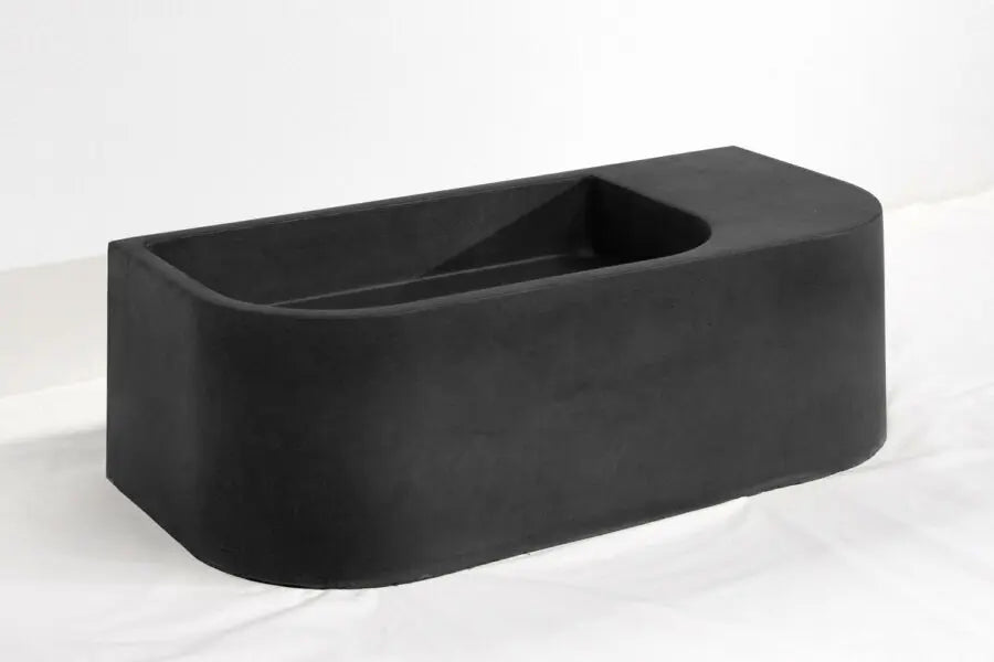 Flyta Concrete Wall Hung Basin - Left or Right Hand Basin Concrete Republic