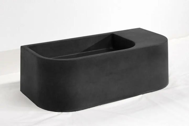 Flyta Concrete Wall Hung Basin - Left or Right Hand Basin Concrete Republic