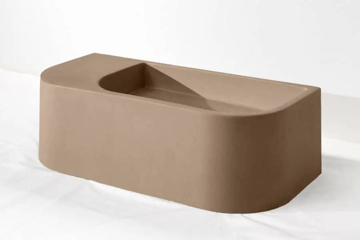 Flyta Concrete Wall Hung Basin - Left or Right Hand Basin Concrete Republic