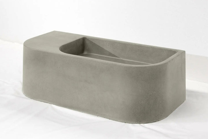 Flyta Concrete Wall Hung Basin - Left or Right Hand Basin Concrete Republic