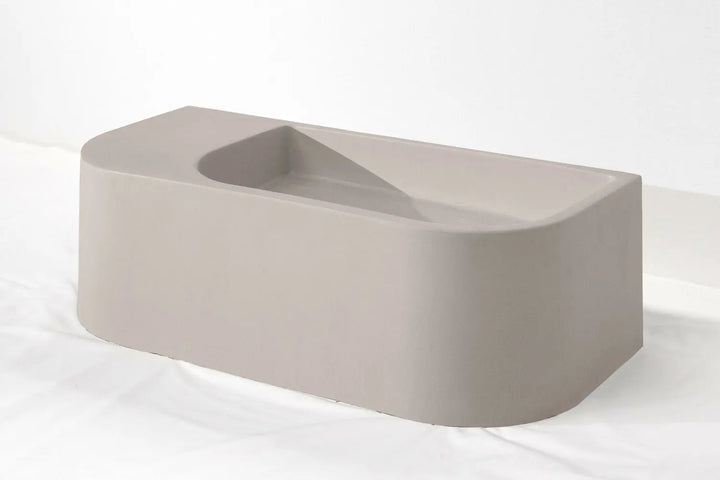 Flyta Concrete Wall Hung Basin - Left or Right Hand Basin Concrete Republic