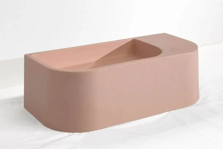 Flyta Concrete Wall Hung Basin - Left or Right Hand Basin Concrete Republic