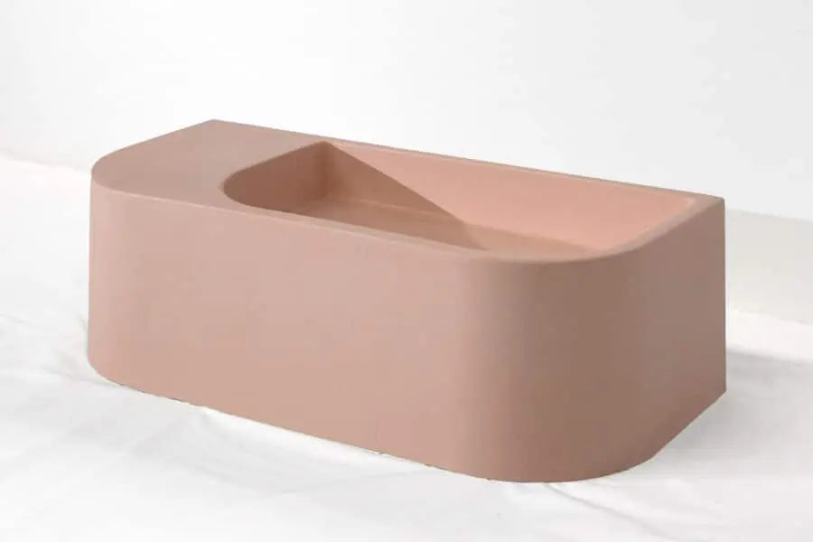 Flyta Concrete Wall Hung Basin - Left or Right Hand Basin Concrete Republic
