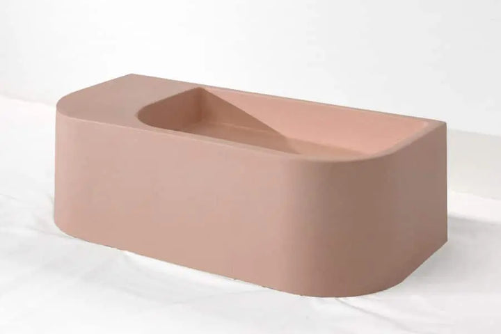 Flyta Concrete Wall Hung Basin - Left or Right Hand Basin Concrete Republic
