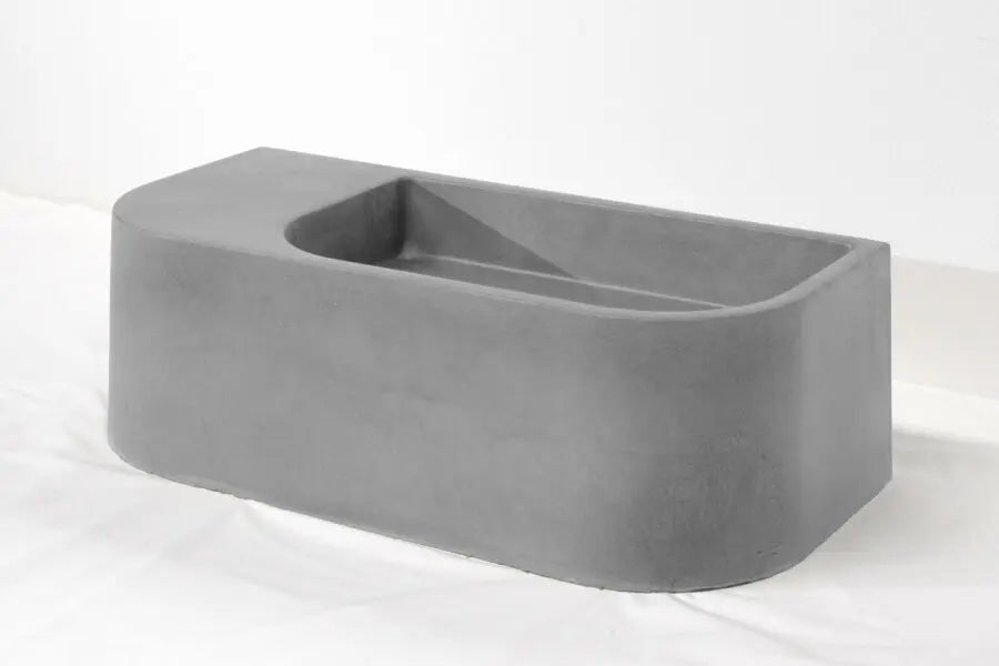 Flyta Concrete Wall Hung Basin - Left or Right Hand Basin Concrete Republic